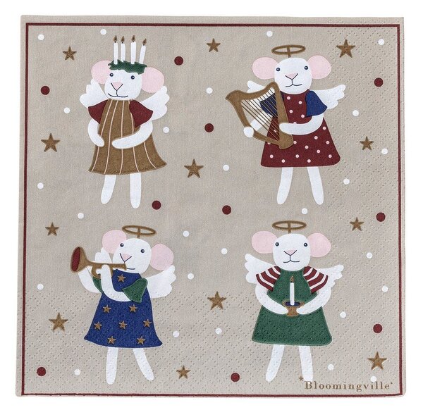Хартиени салфетки в комплект 20 бр. 33x33 cm Peo – Bloomingville