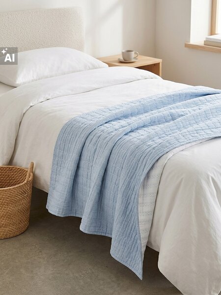 Sinsay - Структурно одеяло - бледосиньо