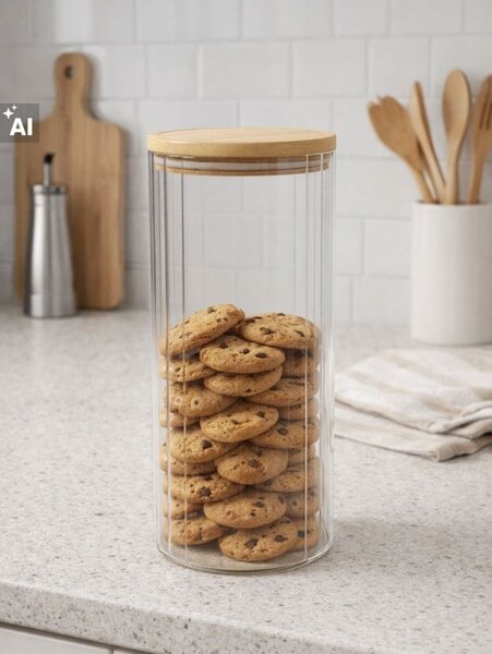 Sinsay - Стъклен съд за храна с капак - clear