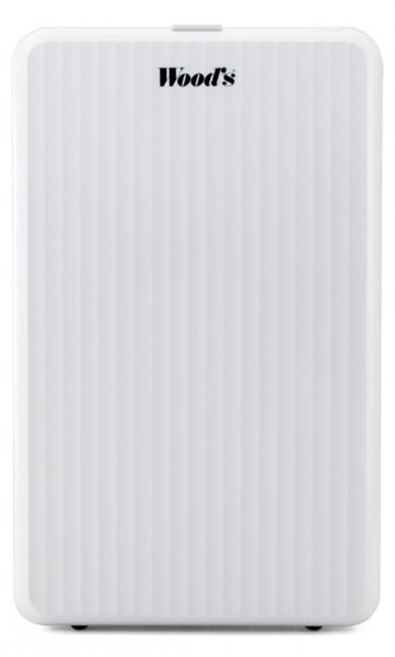 Влагоуловител Woods MRD10G, До 40 м2, За бани, 10l/24ч, Таймер, Регулируем поток, Хидростат, Бял