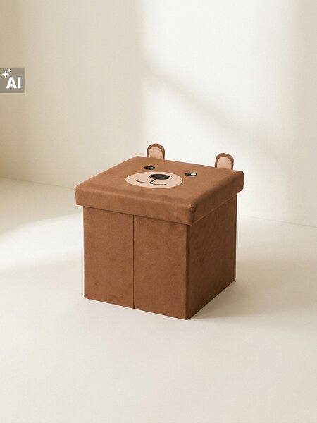 Sinsay - Пуф с функция за съхранение в форма на мечка - бежово