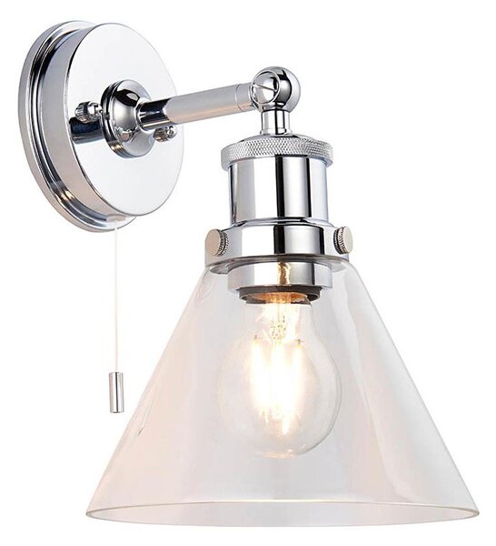 Endon 95513 - Стенно осветително тяло за баня TOULON 1xE27/10W/230V IP44 лъскав хром