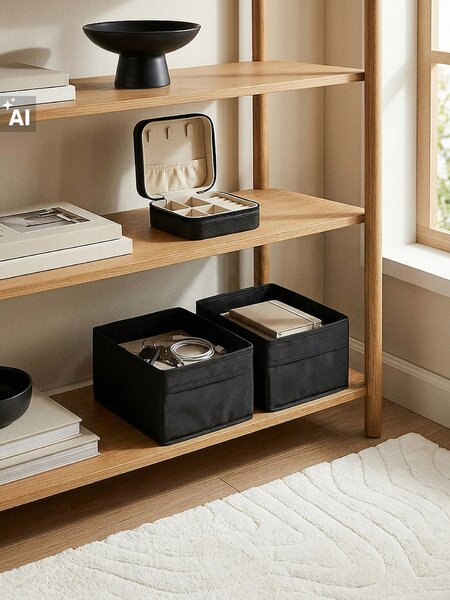 Sinsay - Сгъваеми органайзери за гардероб 2 pack - черeн