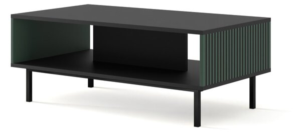 Масичка за кафе Ravenna F 90x60 боядисан фрезован MDF, черно/тъмнозелено