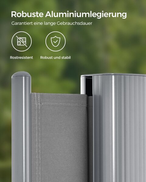 Странична тента Songmics Сива 180x350 см