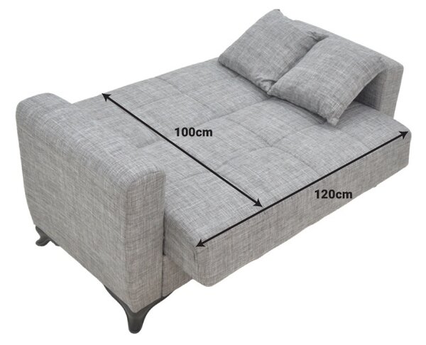 Двуместен диван с място за съхранение Modesto Pako Pako World Светлокафяв 155x85x80 cm