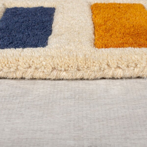Килим Илюзия Ретро Блокове Ретро Блокове Многоцветни 80X150 cm, Flair Rugs