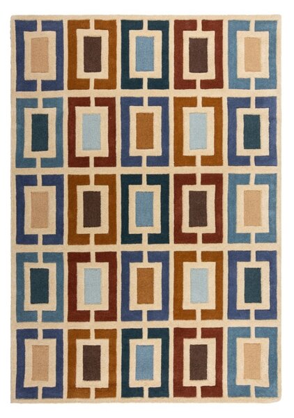 Килим Илюзия Ретро Блокове Синьо 160X230 cm, Flair Rugs