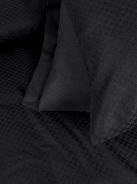 Черно единично спално бельо от памук Renforcé 140x200 cm Checkered – Mila Home Luxury