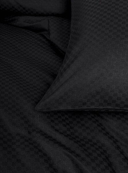 Черно единично спално бельо от памук Renforcé 140x200 cm Checkered – Mila Home Luxury