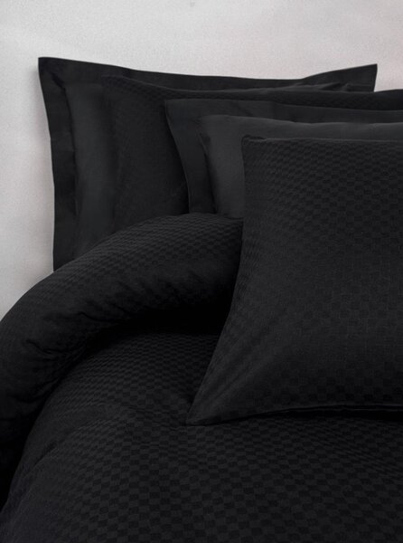 Черно единично спално бельо от памук Renforcé 140x200 cm Checkered – Mila Home Luxury