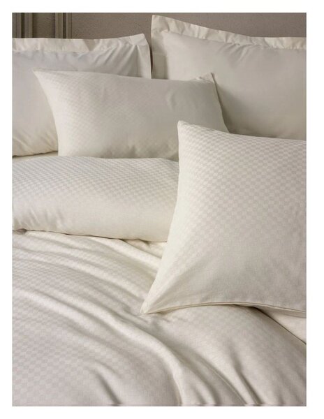 Бежово единично спално бельо от памук Renforcé 140x200 cm Checkered – Mila Home Luxury