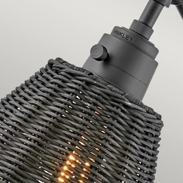 Hinkley HK-ARTI-1W-BK-BR - Стенно насочващо осветително тяло ARTI 1xE27/60W/230V черно