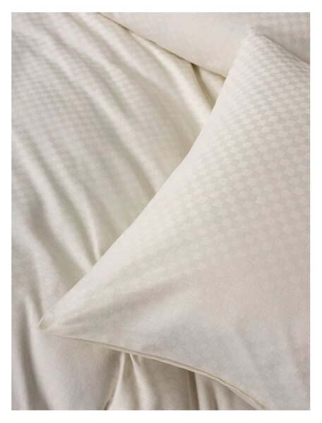 Бежово единично спално бельо от памук Renforcé 140x200 cm Checkered – Mila Home Luxury