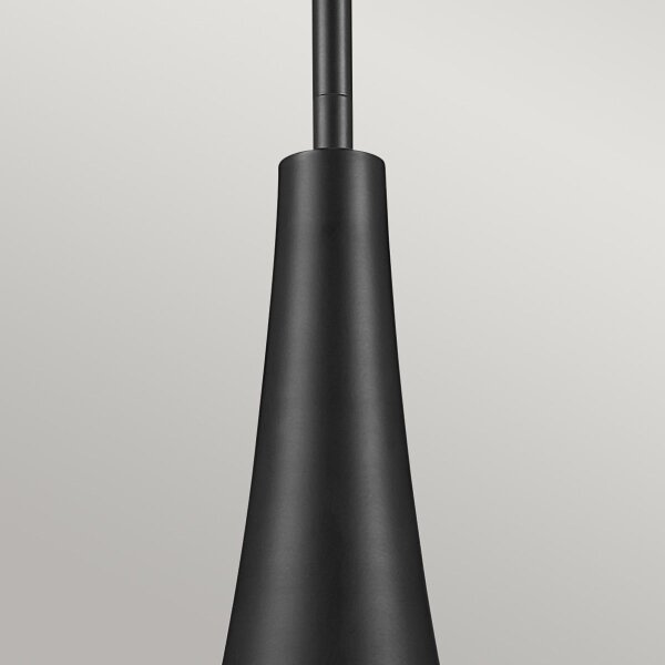 Kichler KL-DEELA-P-BK - Пендел на тръба DEELA 1xE27/60W/230V, диаметър 17,8 см, черен