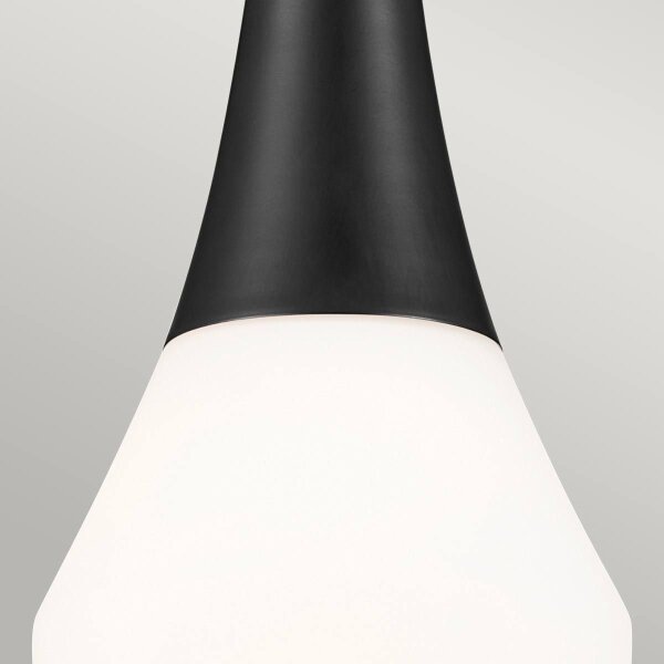 Kichler KL-DEELA-P-BK - Пендел на тръба DEELA 1xE27/60W/230V, диаметър 17,8 см, черен