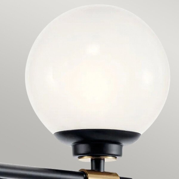 Kichler KL-BENNO2-BK-CPZ-LED Осветително тяло за баня BENNO 2xLED/3W/230V черно/златно IP44