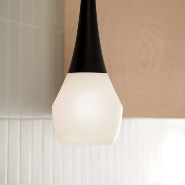 Kichler KL-DEELA-P-BK - Пендел на тръба DEELA 1xE27/60W/230V, диаметър 17,8 см, черен