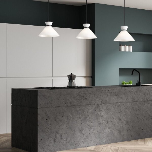 Alora Mood ALM-HALSTON-P-M-BK - Полилей на прът HALSTON 1xE27/60W/230V черен