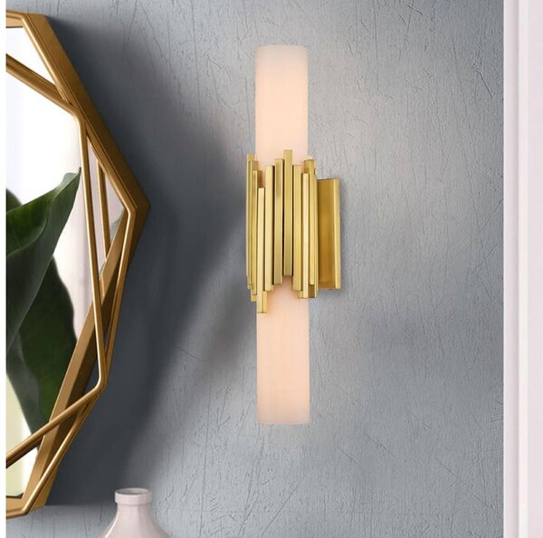 Elstead MARVELE-2WB-AB-OPAL - LED осветително тяло за баня MARVELE 2xG9/4W/230V IP44