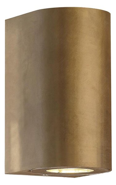 Nordlux - Външно стенно осветително тяло CANTO 2xGU10/28W/230V IP44 месинг