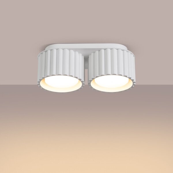 Sollux SL.1783 - Точково осветително тяло AURA 2xGX53/10W/230V бяло