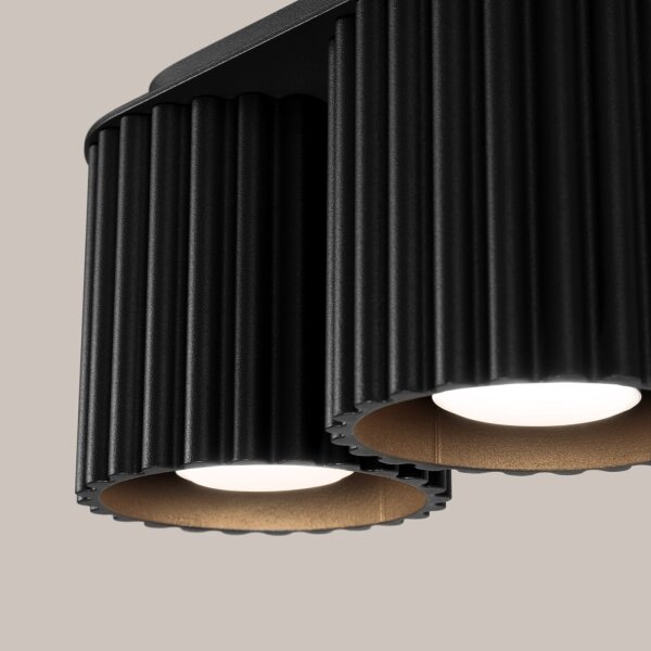Sollux SL.1785 - Точково осветително тяло AURA 2xGU10/10W/230V черно