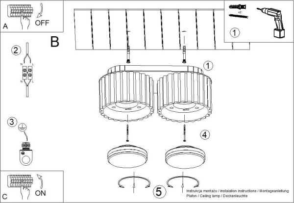 Sollux SL.1818 - Точково осветително тяло AURA 2xGX53/10W/230V, цвят таупе