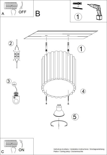 Sollux SL.1814 - Спот осветително тяло AURA 1xGU10/10W/230V 10 см таупе
