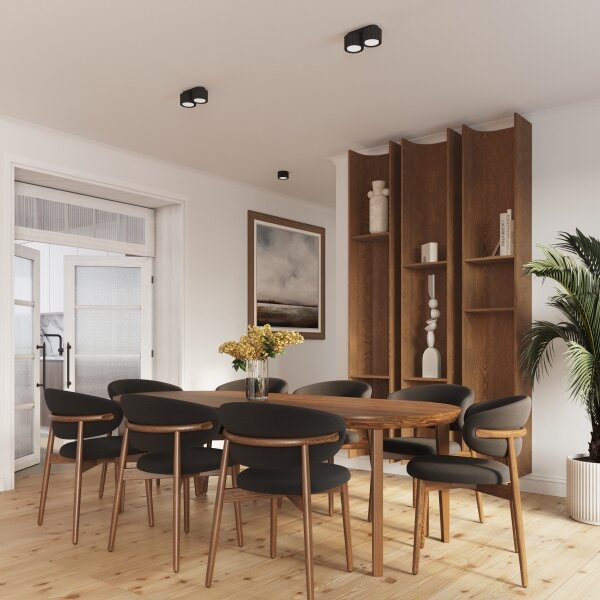 Sollux SL.1788 - Точково осветително тяло AURA 2xGX53/10W/230V черно