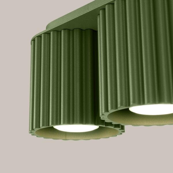 Sollux SL.1795 - Точково осветително тяло AURA 2xGU10/10W/230V зелено