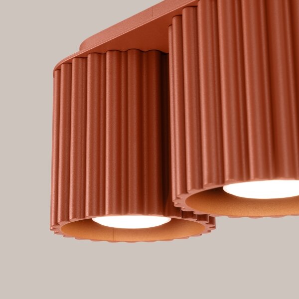 Sollux SL.1800 - Точково осветително тяло AURA 2xGU10/10W/230V оранжево