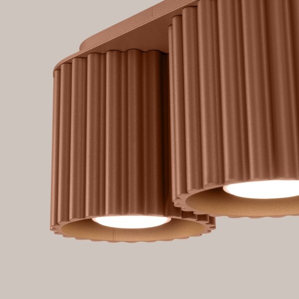 Sollux SL.1805 - Точково осветително тяло AURA 2xGU10/10W/230V кафяво