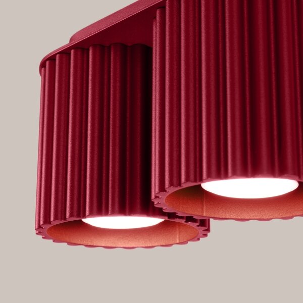 Sollux SL.1820 - Точково осветително тяло AURA 2xGU10/10W/230V, червено