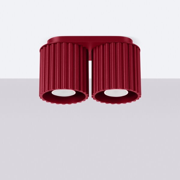 Sollux SL.1820 - Точково осветително тяло AURA 2xGU10/10W/230V, червено