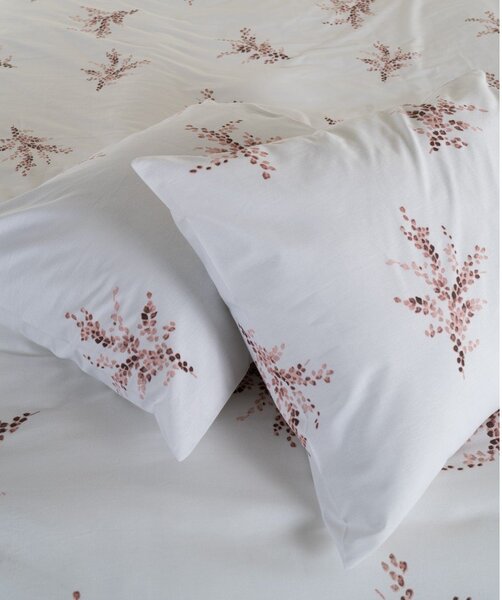 Бяло/розово двойно удължено спално бельо от памук Renforcé 240x220 cm Breeze Floral – Mila Home Luxury