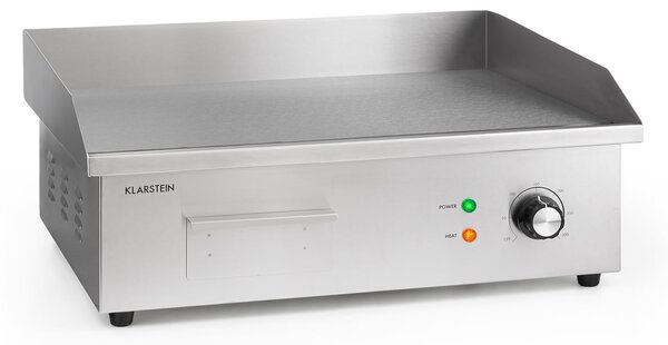 Klarstein Grillmeile 3000G, електрическа скара, 3000 W, плоча за скара, 54.5 x 35 см, гладка
