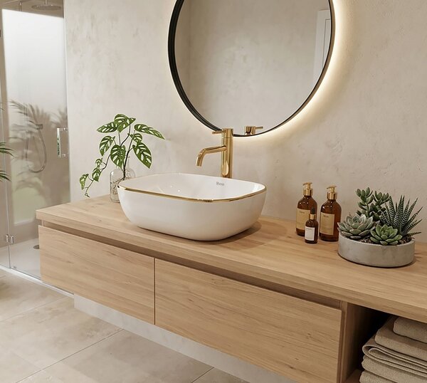 Умивалник за плот Rea Belinda Gold Edge