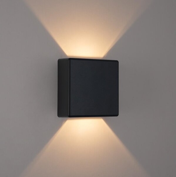 Brilagi - LED външно стенно осветително тяло DOUBLERAY LED/6W/230V черно IP54