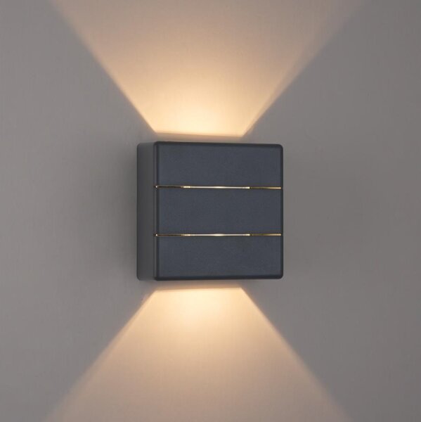 Brilagi -LED Външно стенно осветително тяло DOUBLERAY LINE LED/6W/230V антрацит IP54