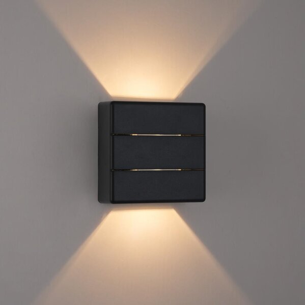 Brilagi - Външно стенно LED осветително тяло DOUBLERAY LINE LED/6W/230V черно IP54