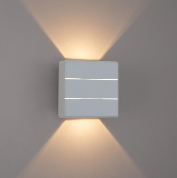 Brilagi - LED външно стенно осветително тяло DOUBLERAY LINE LED/6W/230V бяло IP54