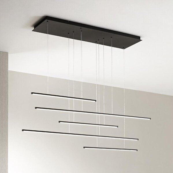 Ondaluce - LED димируем полилей на кабел GENIUS LED/72W/230V черен