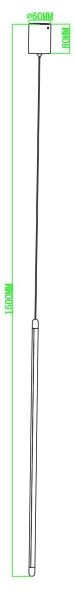 Ondaluce - LED димируем полилей на кабел GENIUS LED/12W/230V, Ø 1,5 см, златист