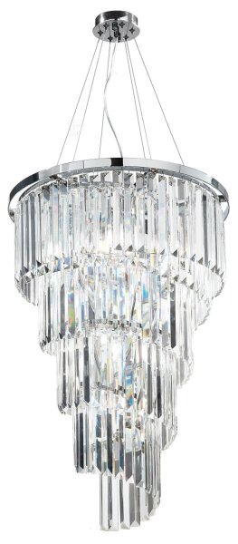 Ondaluce - Кристален полилей на кабел ALEXANDER 10xE14/10W/230V лъскав хром