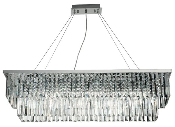 Ondaluce - Кристален полилей с кабелно окачване DAIQUIRI 8xE14/10W/230V лъскав хром