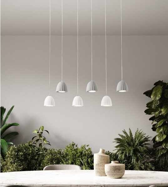 Ondaluce - Подвесна лампа на кабел CONCRETE 1xGU10/7,5W/230V Ø 10,5 см бетон/сив