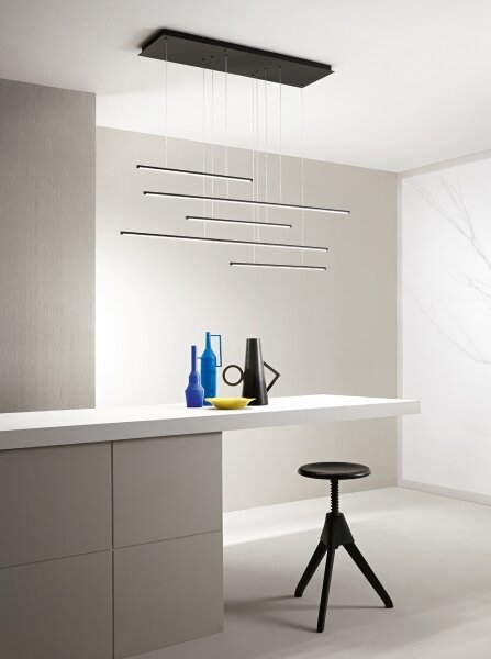 Ondaluce - LED димируем полилей на кабел GENIUS LED/72W/230V черен