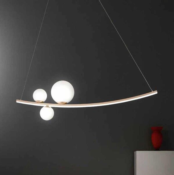 Ondaluce - LED димируем полилей на кабел ALTALENA LED/48W/230V златен/бял