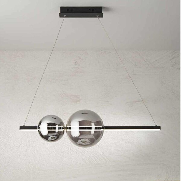 Ondaluce - LED димируема лампа на кабел FUFI LED/40W/230V черна/опушена черна